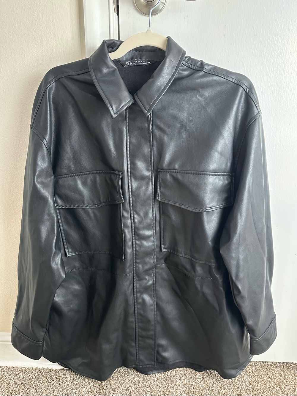 Zara Faux Leather Shacket